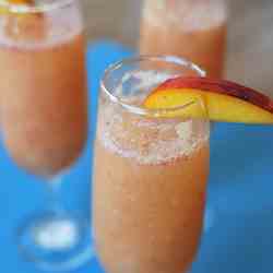 Fresh White Peach Bellinis