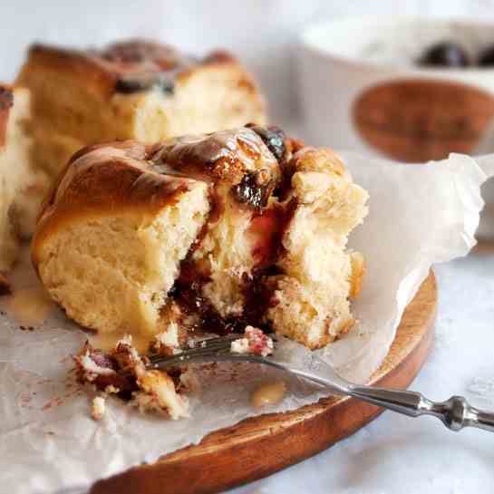 Chocolate Cherry Breakfast Buns