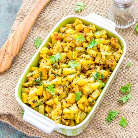 Indian Spiced Cauliflower and Potato Stir 