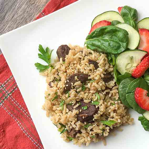 Instant Pot Asian Beef - Rice