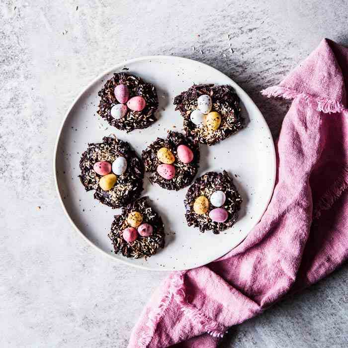 Almond Coconut Bird's Nest Cookies