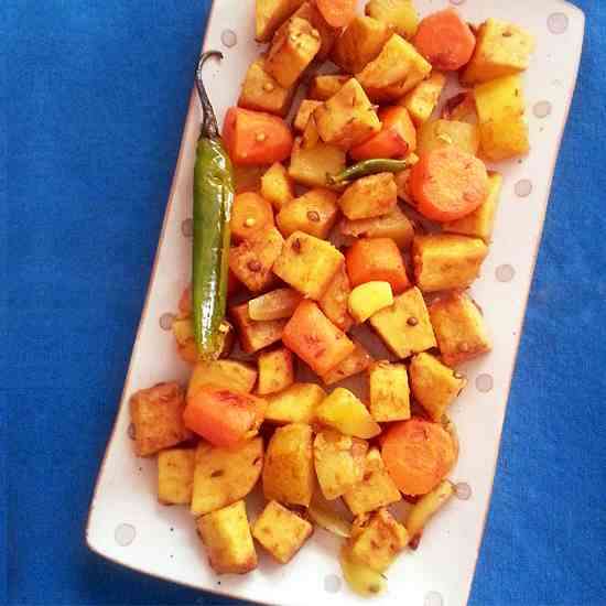 Yam, Carrot and Potato Medley