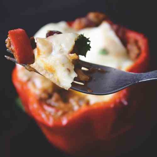 Chilli Stuffed Bell Pepper