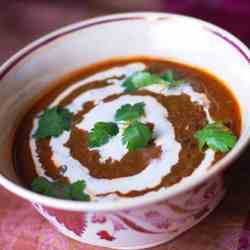 Lentil Soup with Orange Sherry Cream