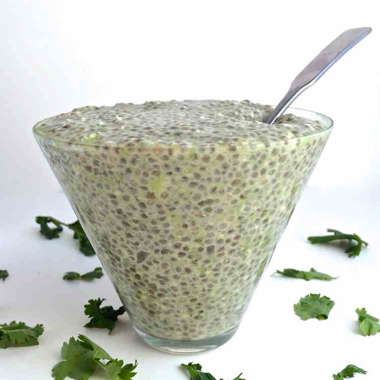 Basil Coconut Chia Pudding