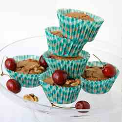 Cherry Walnut Oat Muffins