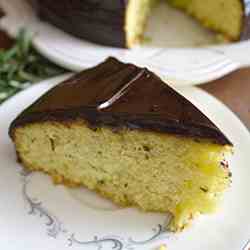 Rosemary Olive Oil Cake with Chocolate