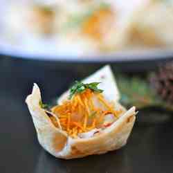 Tortilla Cups with Tangy Filling