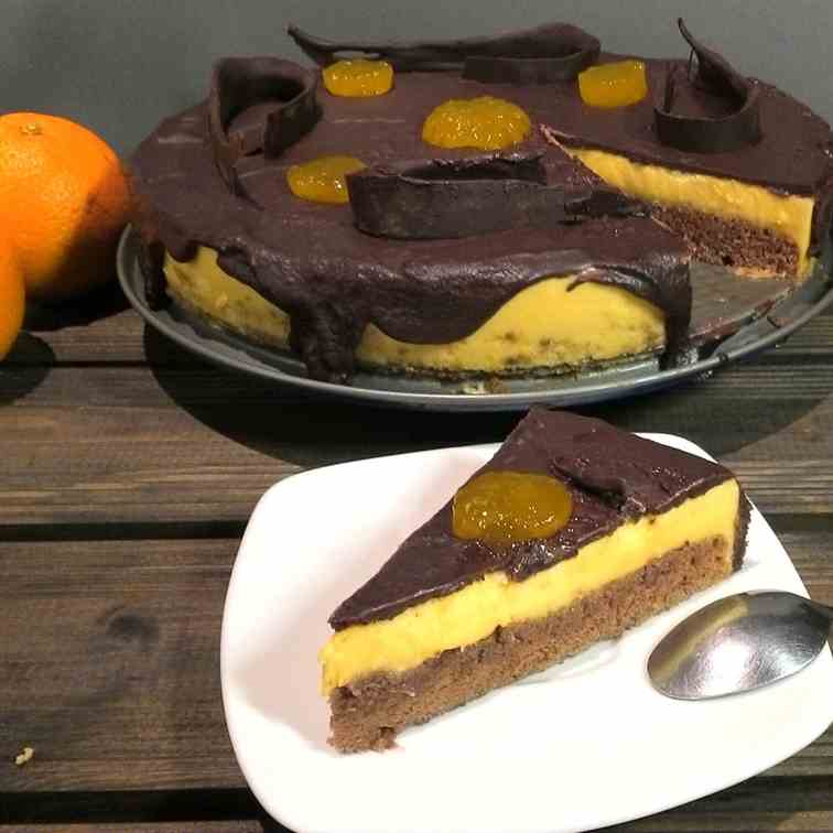 Orange and chocolate cake.