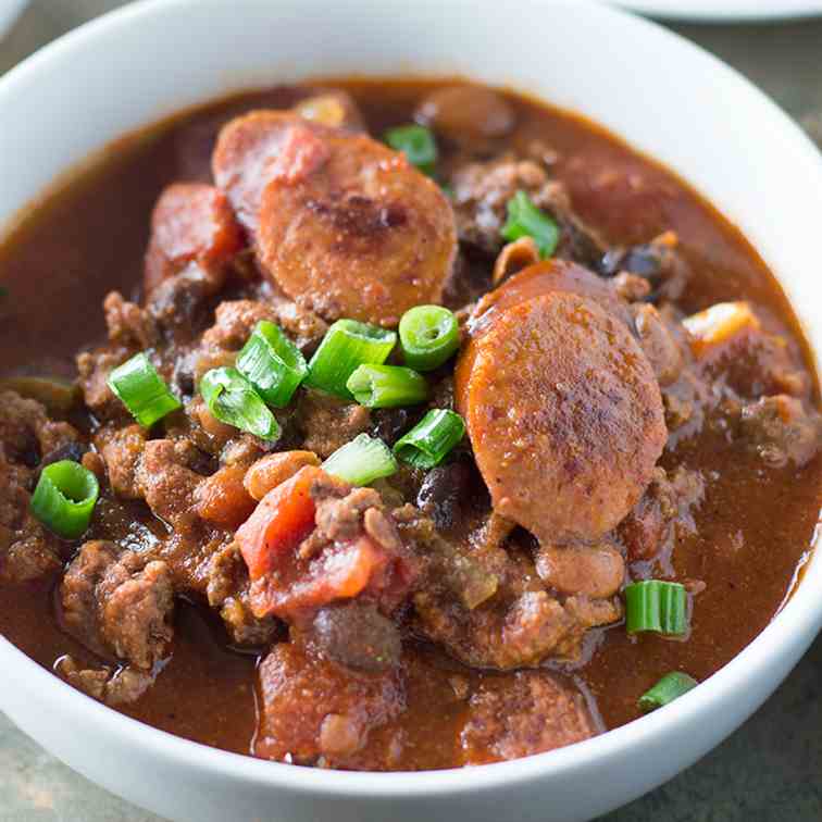 Spicy Black Bean and Sausage Chili
