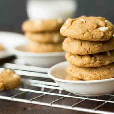 Peanut Butter White Chocolate Chip Cookies