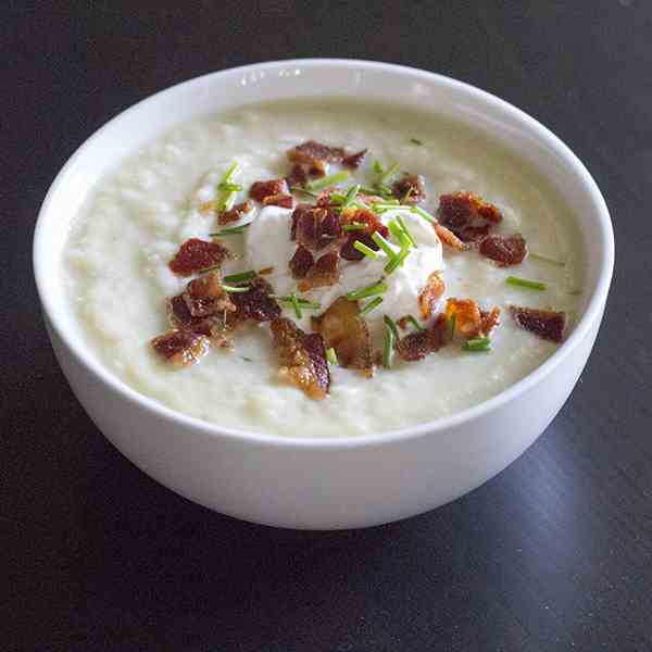 Potato Leek Soup with Bacon