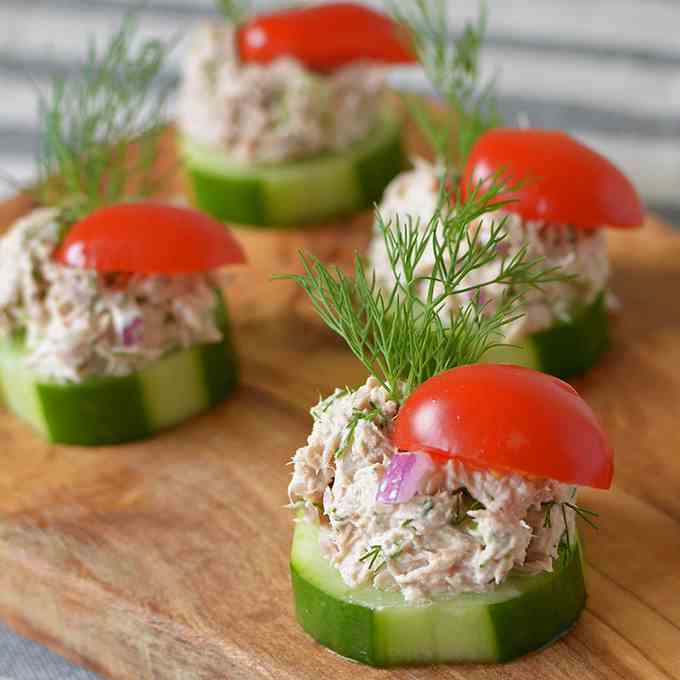 Cucumber Tuna Salad Bites