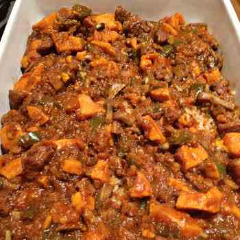 Lamb Curried Casserole with Sweet Potatoes