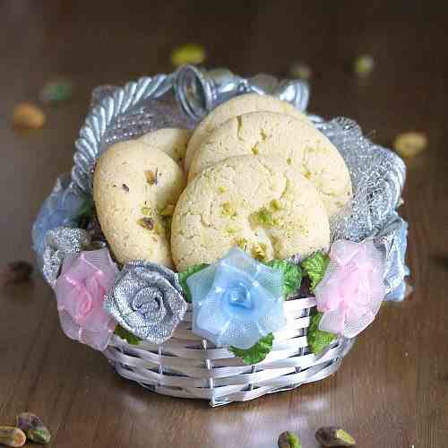 Pistachio Nan Khatai for Lite Tea Bites