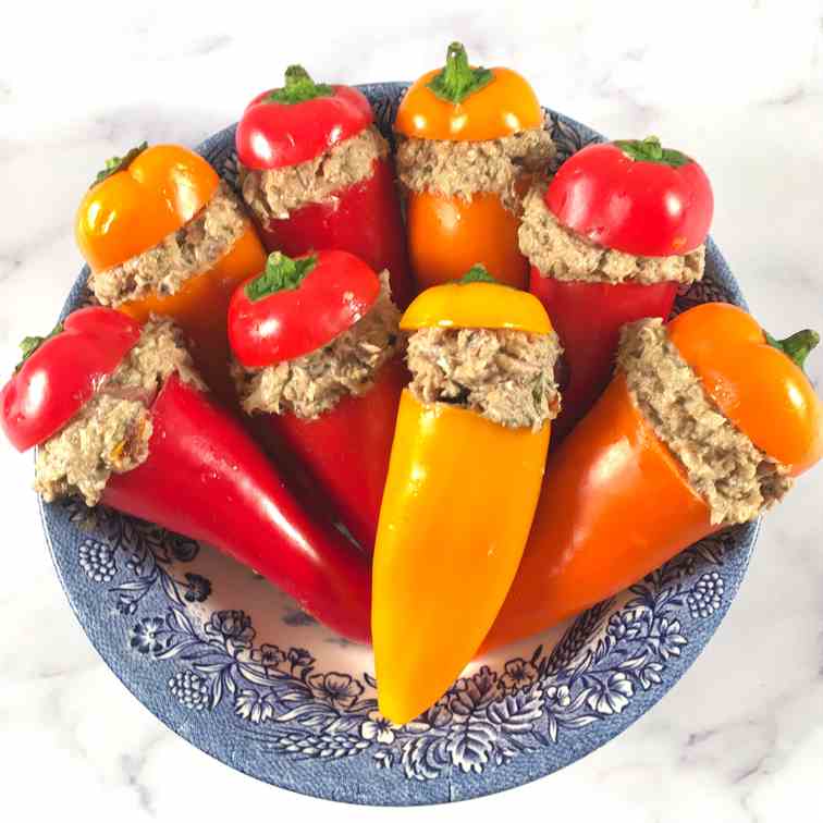 Sweet Pepper Poppers with Sardine Salad