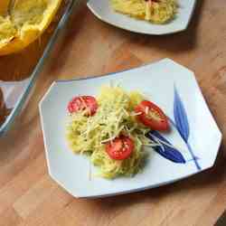 Spaghetti Squash Pasta with Pesto Sauce