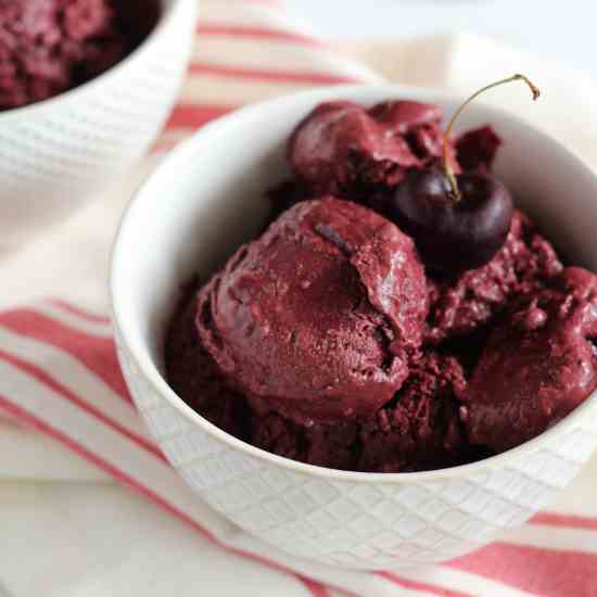 Chocolate Cherry Nice Cream