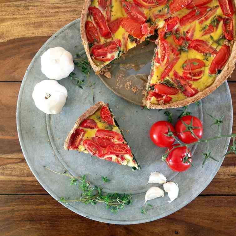 Tomato Spinache Pie