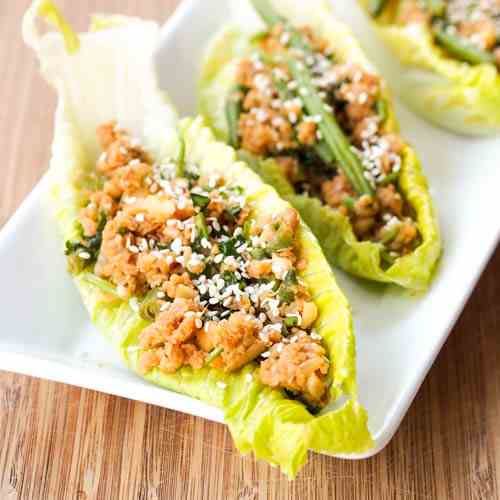 Vegan Asian Faux Chicken Lettuce Wraps