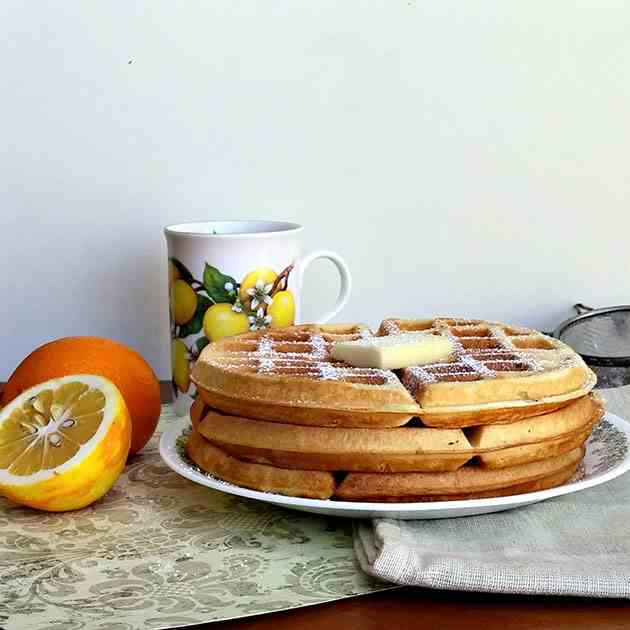 Meyer lemon waffles