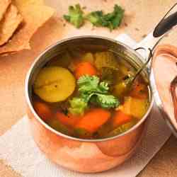 Zucchini and Carrot Garlic Rasam