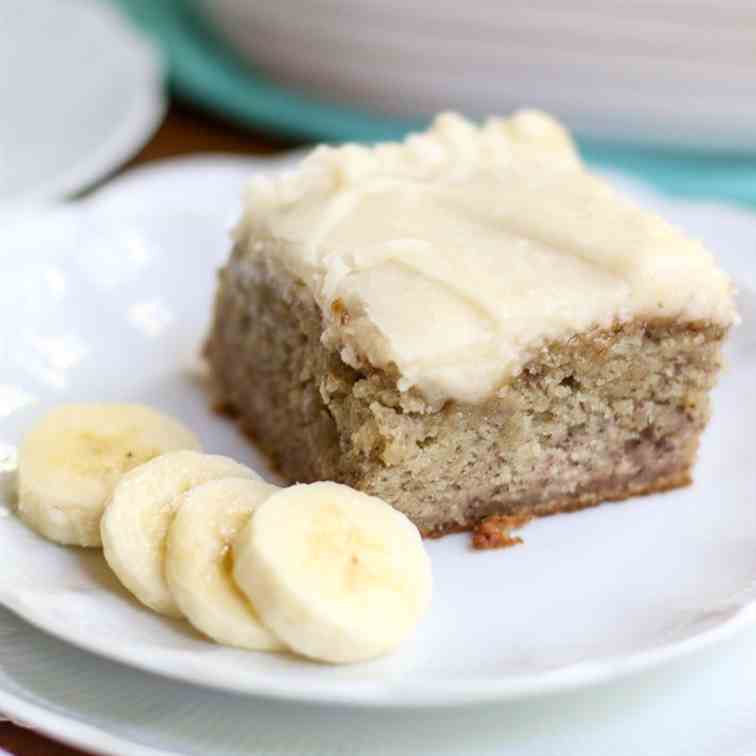  Banana Bread Bars - Brown Butter Frosting