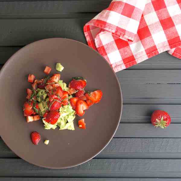 Avocado with Strawberries & Chilli