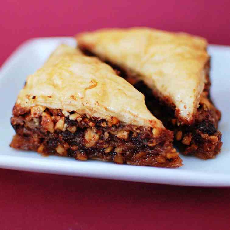 Chocolate Hazelnut Baklava