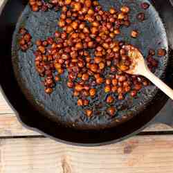 roasted honey glazed chickpeas