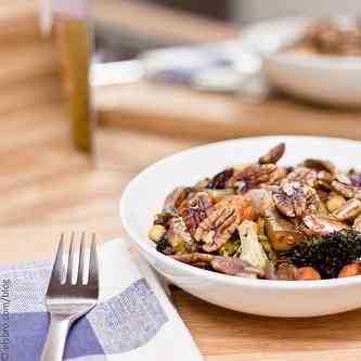 Roasted Potatoes, Okra and Broccoli