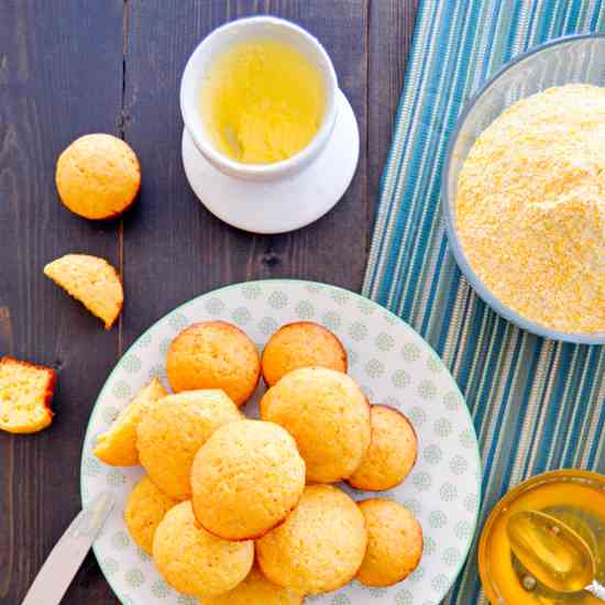 Mini Honey Cornbread Muffins