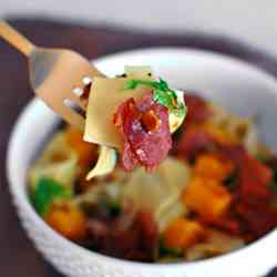 Prosciutto and Butternut Squash Pasta