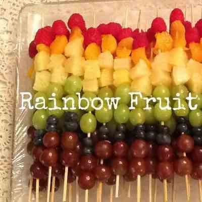 Healthy Summer Rainbow Fruit Kabobs