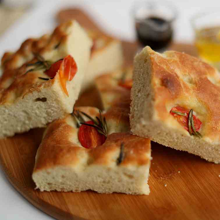 Tomato Rosemary Focaccia Bread
