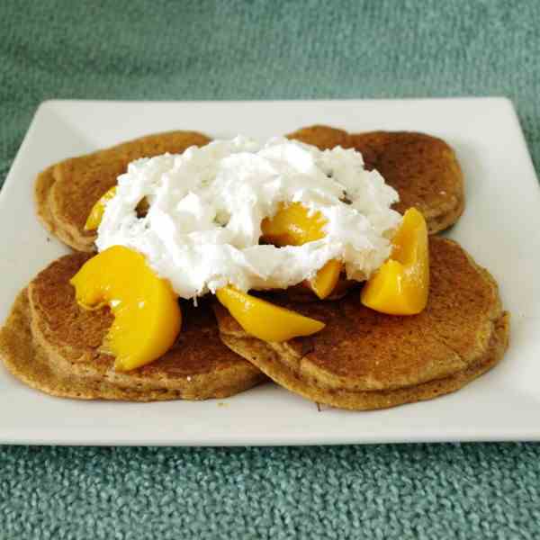 Whole Grain Peach Pancakes