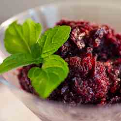 Easy Blackberry Limoncello Granita