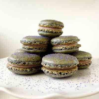 Black Currant Macarons with Berry Ganache