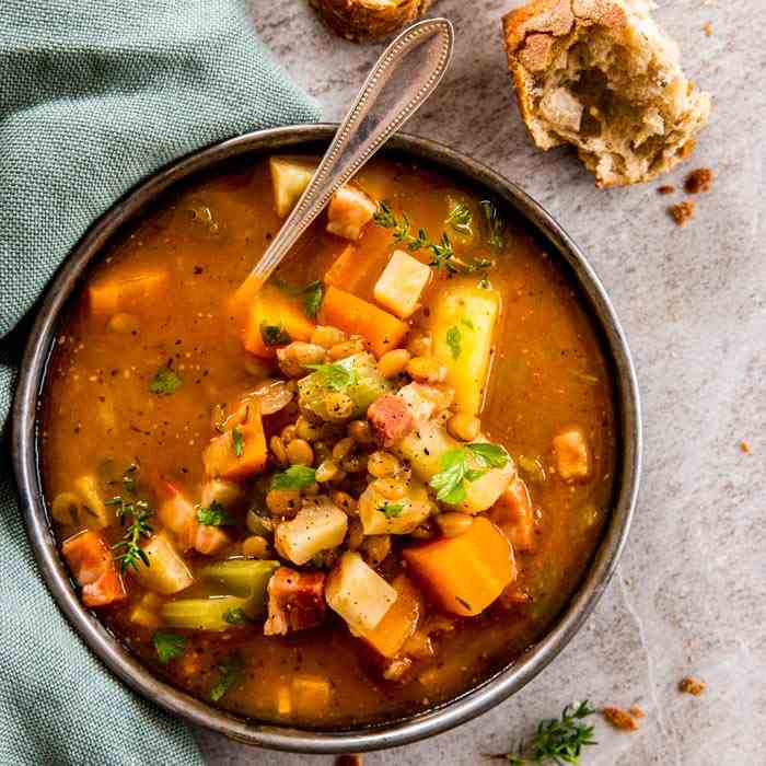 Pressure Cooker Lentil Soup