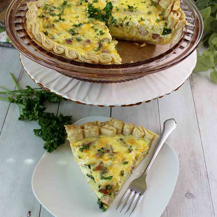 Bacon Cheese Spinach Quiche