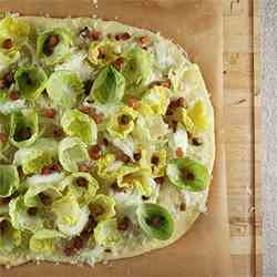 Brussels Sprout and Pancetta Pizza