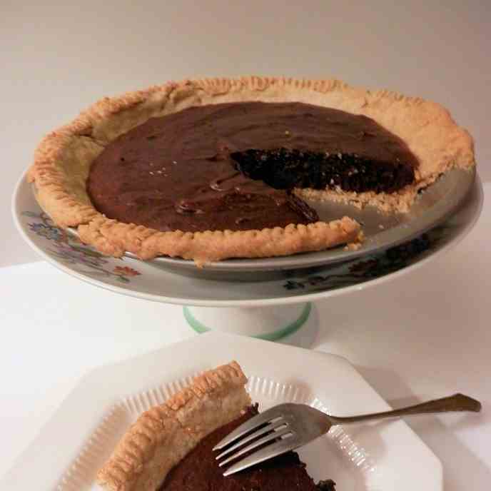 Mocha Fudge Brownie Pie 