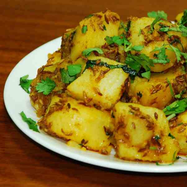 Jeera Aloo Recipe - HungryForever
