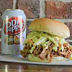 Diet Dr Pepper Shredded Pork w/ Tangy Slaw