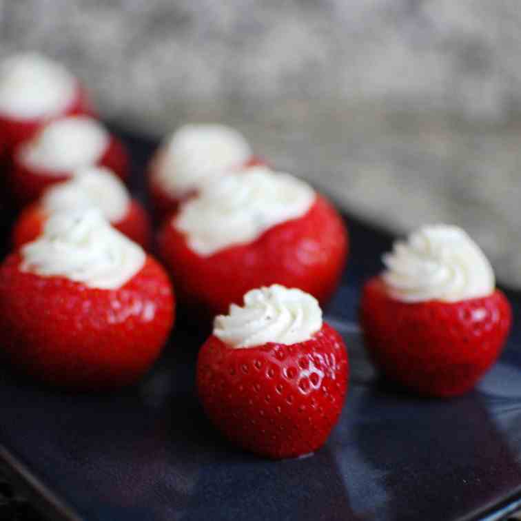 Herbed Goat Cheese Stuffed Strawberries