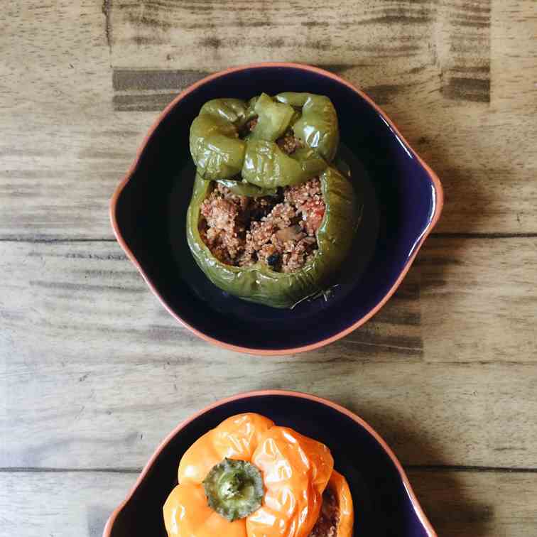 Mushroom & Quinoa Stuffed Peppers