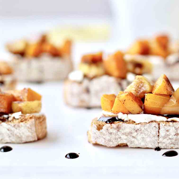 Butternut Squash - Apple Bruschetta