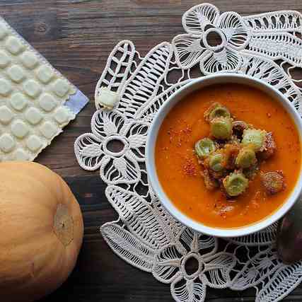 Butternut squash soup and Espelette pepper