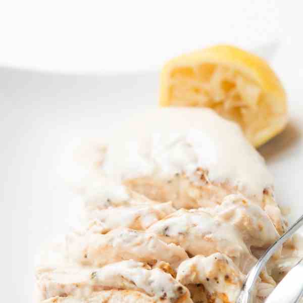 grilled chicken with lemon cream sauce