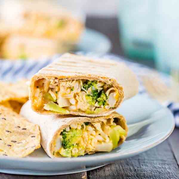 Ranch Broccoli Chicken Burritos